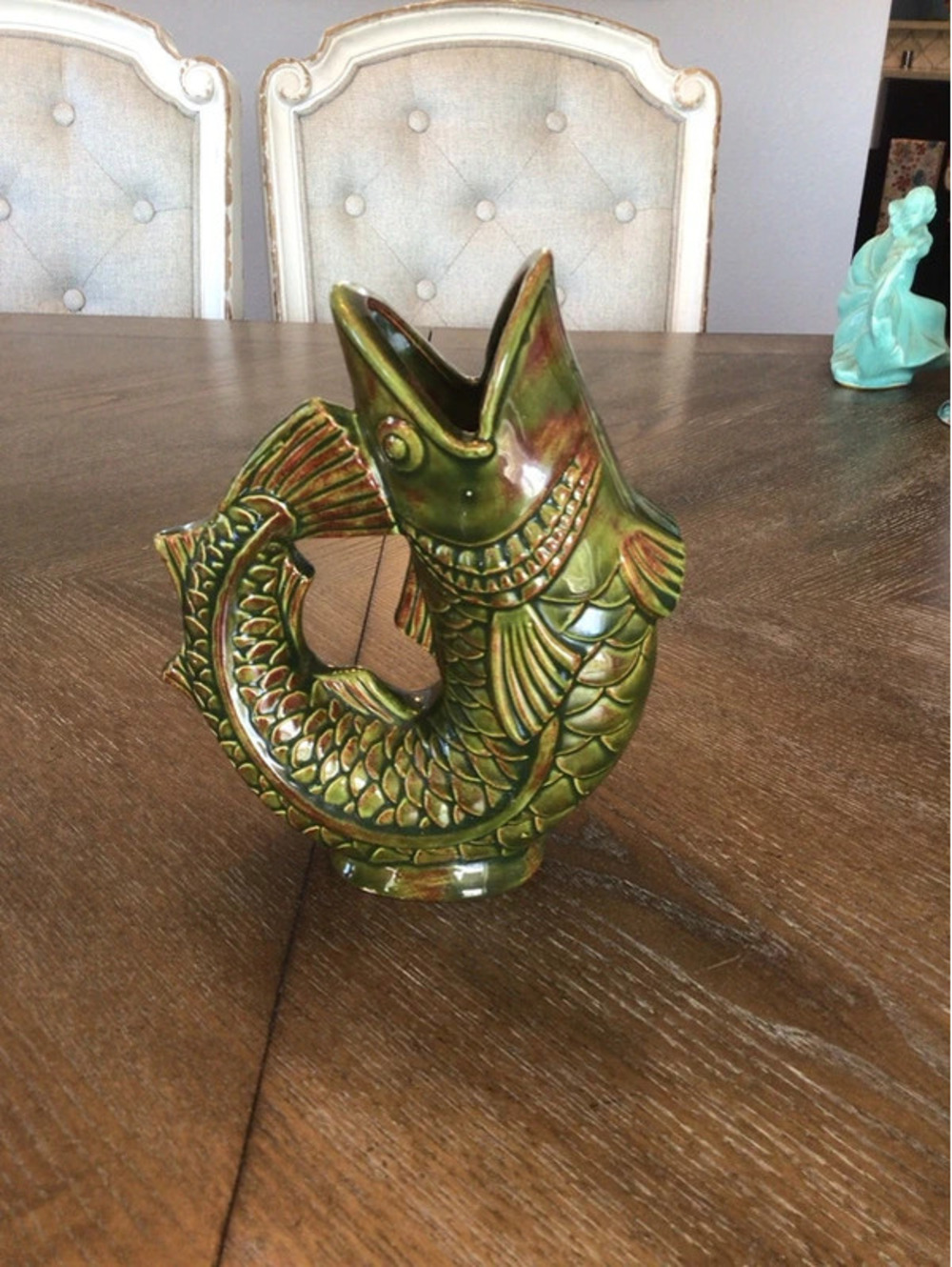 1960 Dartmouth Pottery Fish Jug “Gluggle Jug”